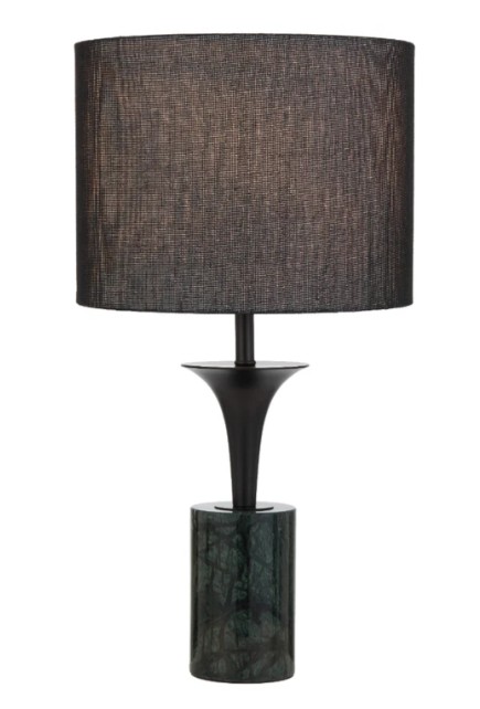 RENARA GREEN MARBLE BLACK TABLE LAMP